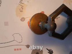 Ancien gros heurtoir de porte poignée de porte à clenche en BRONZE poids 985 g