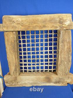 Ancien moucharabieh / grille fer forgé Inde N°10