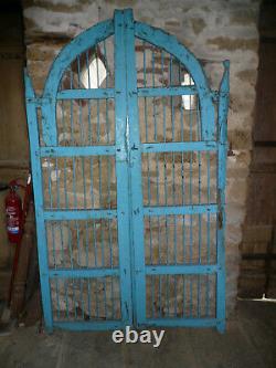 Ancien porte /portail indien / bois + fer / 208 x 122 cm