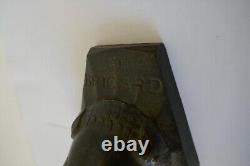 Ancien presse papier bronze publicitaire Bricard serrure clé cadenas coffre fort