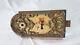 Ancienne Serrure Style Louis Xv Décor Floral Coquillage Bronze Laiton Avec Clé