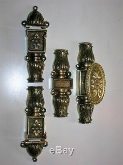 Ancienne cremone bronze poignee porte fenetre deco chateau maison FT
