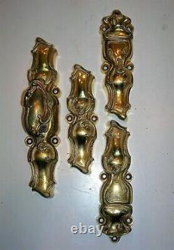 Ancienne cremone bronze poignee porte fenetre deco chateau maison maitre