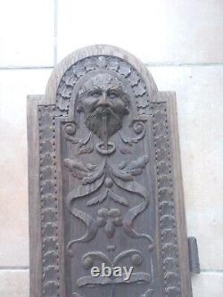 Ancienne grande porte bois sculpté massif chateau eglise meuble ancien
