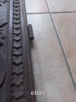 Ancienne grande porte bois sculpté massif chateau eglise meuble ancien