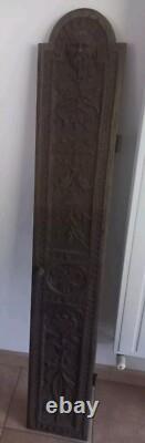 Ancienne grande porte bois sculpté massif chateau eglise meuble ancien