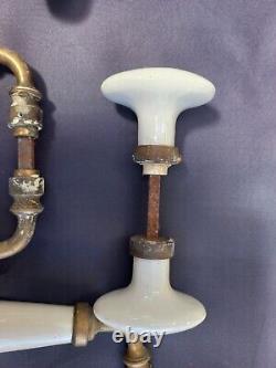 Ancienne poignée de porte porcelaine lot 6 paires poignées vers 1920