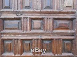 Ancienne porte à caissons panneau bois Espagne 17 18 ème