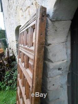 Ancienne porte à caissons panneau bois Espagne 17 18 ème
