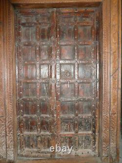 Ancienne porte indienne 246 x 151 cm / livraison possible