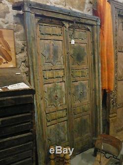 Ancienne porte indienne musulmane 101 x 178 cm