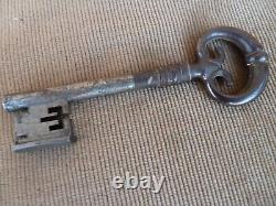 Ancienne serrure de porte + clé+2 entrée de serrures de porte