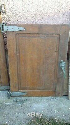 Anciennes portes de frigo en bois meuble de metier bistrot