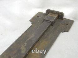 Antique Serrure 2 Point Fer Forge Bronze Porte Meuble Empire Restauration
