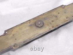 Antique Serrure 2 Point Fer Forge Bronze Porte Meuble Empire Restauration