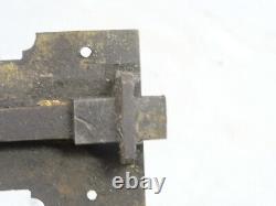Antique Serrure 2 Point Fer Forge Bronze Porte Meuble Empire Restauration