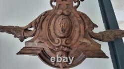 Antique carved wooden decoration wall art Ancien Ornement En Bois Du 19 eme