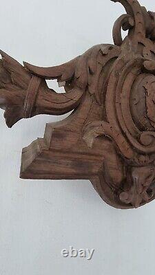 Antique carved wooden decoration wall art Ancien Ornement En Bois Du 19 eme