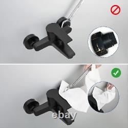 Auralum Mitigeur Baignoire Noir Robinet Baignoire avec Douchette Support et F