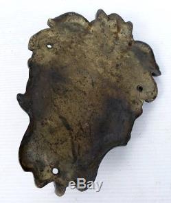 Authentique Ancien HEURTOIR en Bronze Décor Main Marteau