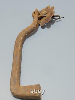 -BEAU HEURTOIR MARTEAU DE PORTE FER FORGE HAUTE EPOQUE XVII/XVIIIe COLLECTION D