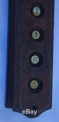 Boutons ascenseur 1900 / Antique Élévateur PUSH BUTTON /Commande bois déco indus