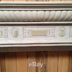 Cheminée à colonnes d'etachées marbre carrare plaquette en onyx XIX siècle