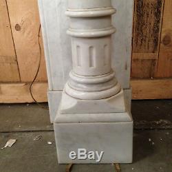 Cheminée à colonnes d'etachées marbre carrare plaquette en onyx XIX siècle