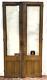 Double Portes De Passage En Verre Et Sapin Patiné Xx Siècle