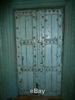 Enorme porte d'entrée indienne ancienne 156 x H272 cm