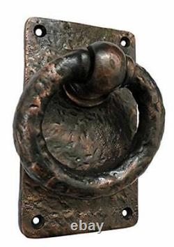 Ensemble De 2 Poignées De Porte En Fer Médiéval À Fini Antique