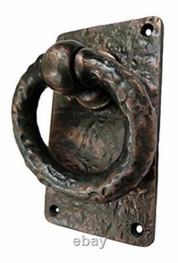 Ensemble De 2 Poignées De Porte En Fer Médiéval À Fini Antique
