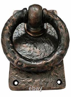 Ensemble De 2 Poignées De Porte En Fer Médiéval À Fini Antique