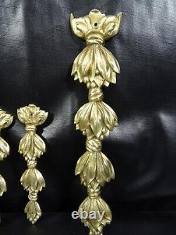 Ensemble de bronze d'ornement style Louis XVI XIXéme 6 piéces