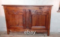 Façade de buffet 2 portes merisier boiserie L132,5xH95cm ancienne Cherry wood