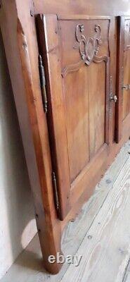 Façade de buffet 2 portes merisier boiserie L132,5xH95cm ancienne Cherry wood