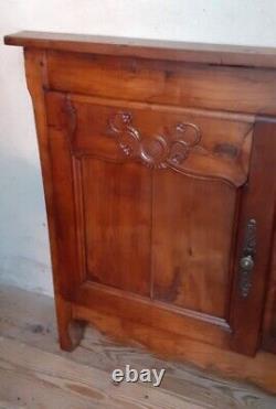 Façade de buffet 2 portes merisier boiserie L132,5xH95cm ancienne Cherry wood