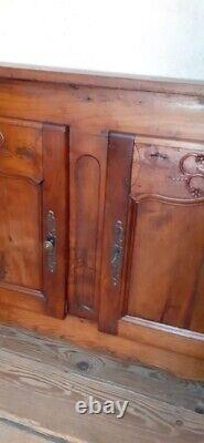 Façade de buffet 2 portes merisier boiserie L132,5xH95cm ancienne Cherry wood