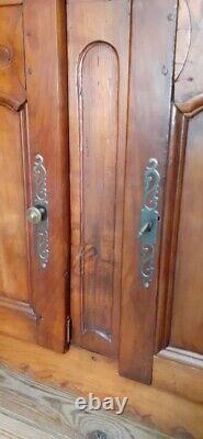 Façade de buffet 2 portes merisier boiserie L132,5xH95cm ancienne Cherry wood
