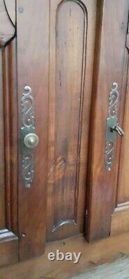 Façade de buffet 2 portes merisier boiserie L132,5xH95cm ancienne Cherry wood
