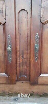 Façade de buffet 2 portes merisier boiserie L132,5xH95cm ancienne Cherry wood