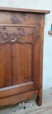 Façade de buffet 2 portes merisier boiserie L132,5xH95cm ancienne Cherry wood