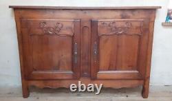 Façade de buffet 2 portes merisier boiserie L132,5xH95cm ancienne Cherry wood