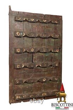 Fouet Portail Antique Bois Fer Spikes Médiéval Double Portes Pierre Rustique