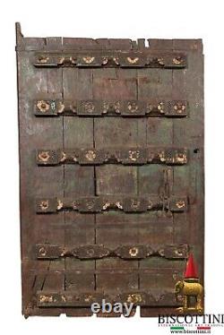 Fouet Portail Antique Bois Fer Spikes Médiéval Double Portes Pierre Rustique