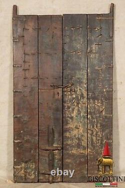 Fouet Portail Antique Bois Fer Spikes Médiéval Double Portes Rustique Ciré