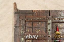 Fouet Portail Antique Bois Fer Spikes Médiéval Double Portes Rustique Ciré