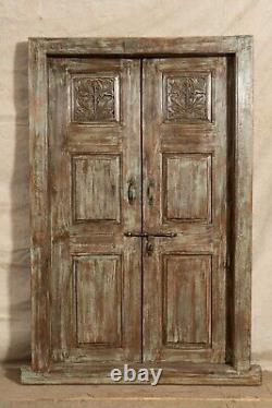 Fouet Porte- Antique Bois Fer Portail Extérieur À L'Intérieur Double Portes