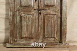 Fouet Porte- Antique Bois Fer Portail Extérieur À L'Intérieur Double Portes
