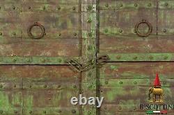 Fouet Porte- Antique Médiéval Portail Vieille Fer Bois 2 Porte Externe